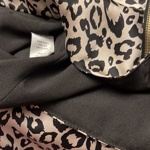 NAVEN leopard animal print peplum blouse top size 0 - Picture 5 of 5